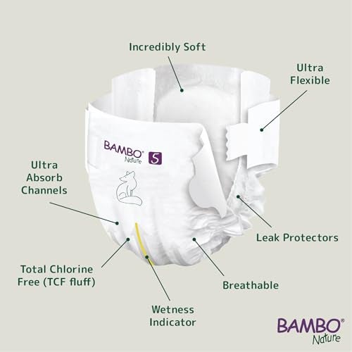 Bambo Nature Premium Baby Tape Diapers for Baby XL Size (12-18 Kgs), Super Absorbent, Breathable, Extra Soft, Dermatologically Tested, Hypoallergenic Toddler Nappies With Wetness Indicator, 22 Count - Image 3