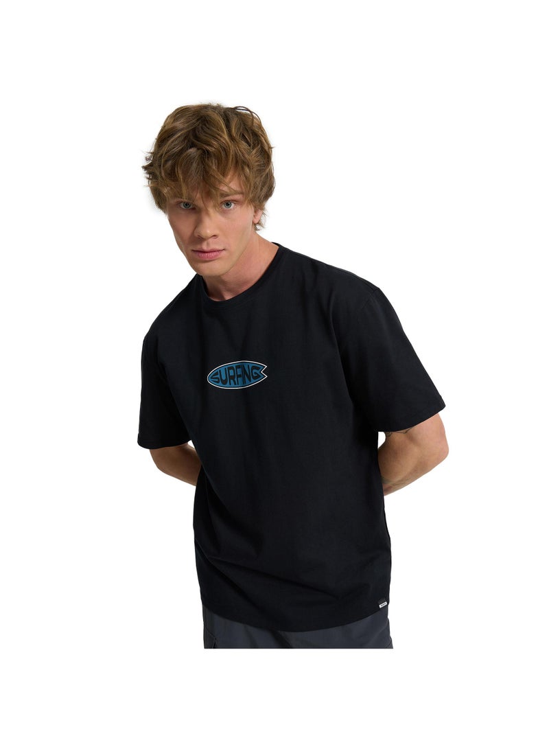 Termit تي شيرت رجالي أسود EU 48-50، تيرميت، قطن عالي الجودة، تصميم فضفاض، قابل للتنفس، أنيق ومريح للتزلج والمغامرات الحضرية - Image 1