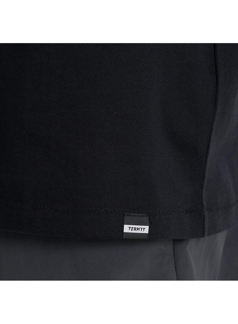 Termit تي شيرت رجالي أسود EU 48-50، تيرميت، قطن عالي الجودة، تصميم فضفاض، قابل للتنفس، أنيق ومريح للتزلج والمغامرات الحضرية - Image 5