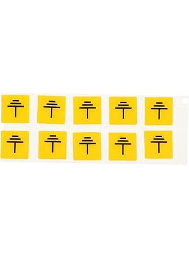 10pcs Grounding Safety Stickers Weatherproof Vinyl Warning Labels Electrical Equipment - Image 1