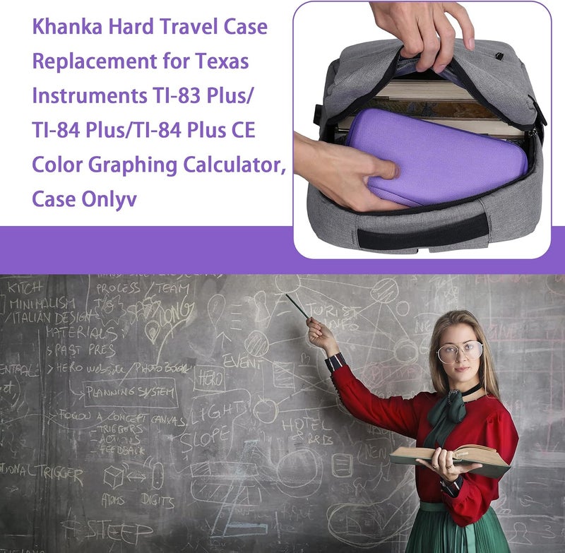 Khanka Hard Travel Case Replacement for Texas Instruments TI-83 Plus/TI-84 Plus/TI-84 Plus CE Color Graphing Calculator, Case Only (Infinitely Iris) - Image 3
