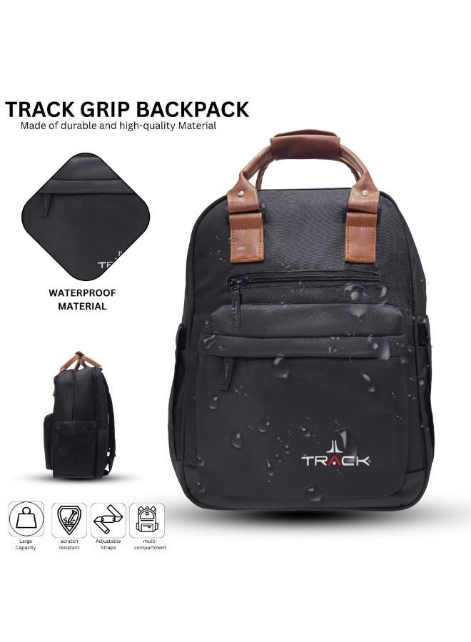 TRACK GRIP Backpack + Pouch - Black | Laptop Backpack for Work & Travel | Lightweight Durable Backpack with Organized Storage | Comfortable Shoulder Straps | Everyday Carry Bag Set - Image 5