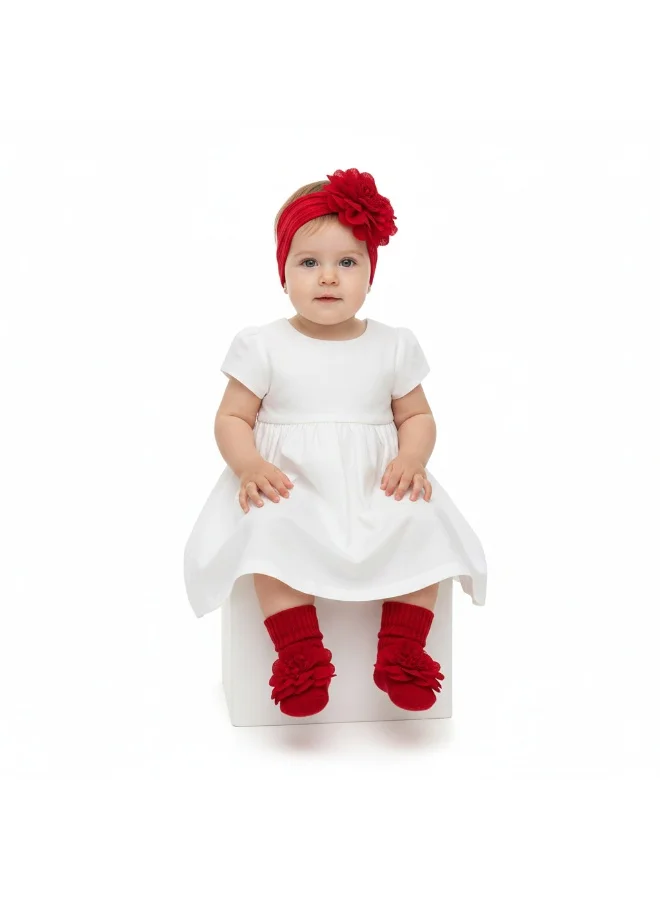 Bambimici Little Blossom' Floral Headband & Bootie Socks Set