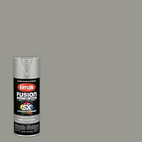 Krylon Fusion All-In-One Adhesive Spray Paint for Indoor/Outdoor Use, 12 oz, Smoke Gray - Image 2