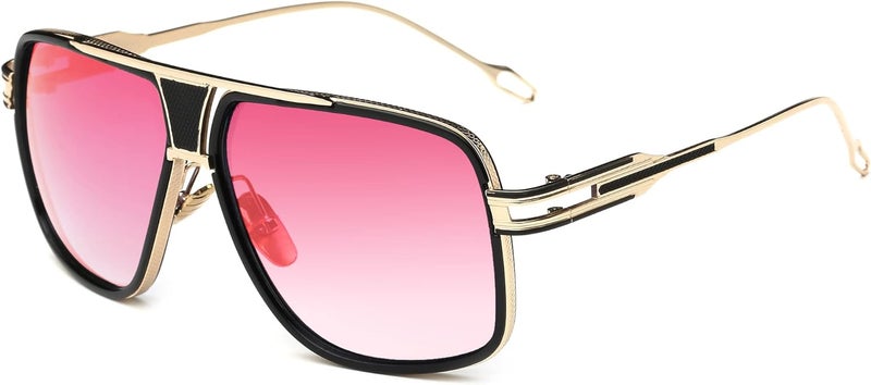 GOBIGER Aviator Sunglasses for Men 100% UV Protection Goggle Alloy Frame with Case - Image 1