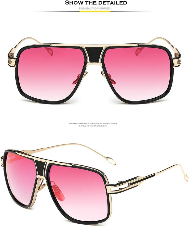 GOBIGER Aviator Sunglasses for Men 100% UV Protection Goggle Alloy Frame with Case - Image 3