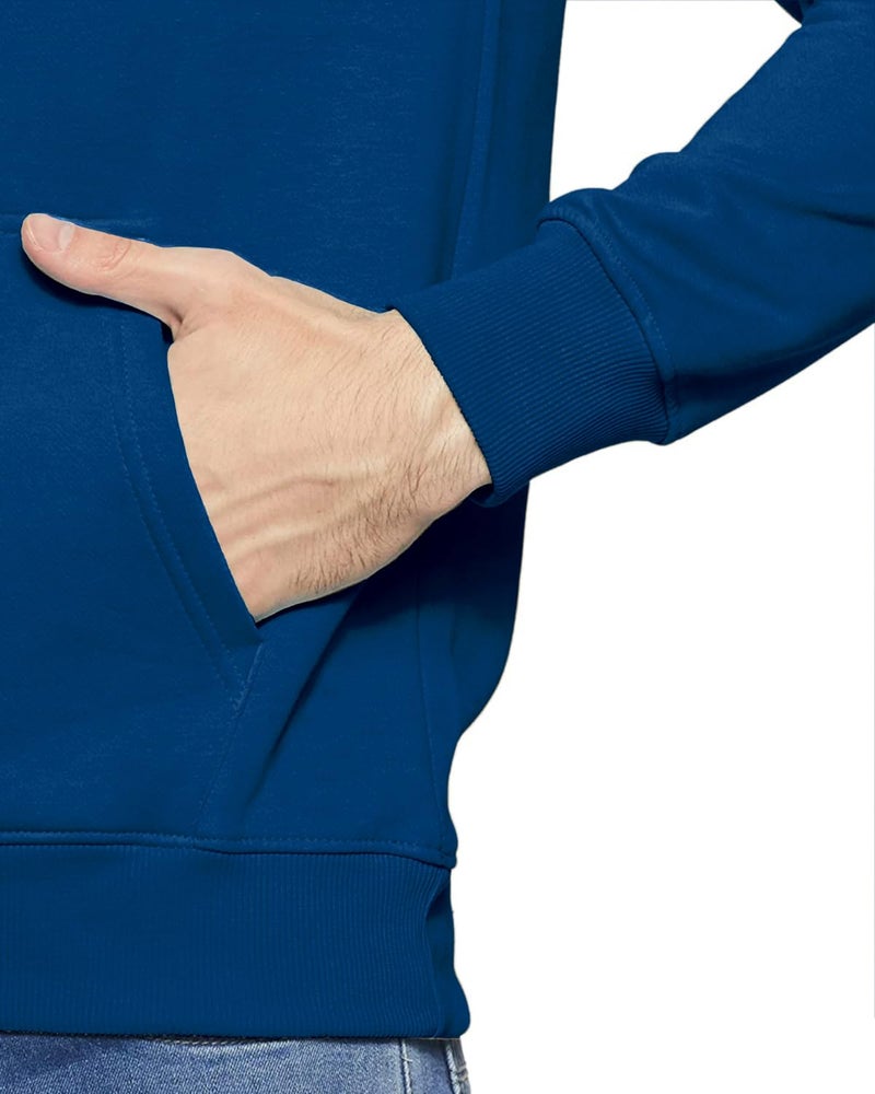 ADRO Hoodies for Men, 320 GSM Soft Cotton Hoodie Fabric, Long Lasting Printed Hoodie for Winter | Mens Hoodies | Sweatshirt for Men|H24-RAC-RB-L Royal Blue - Image 5