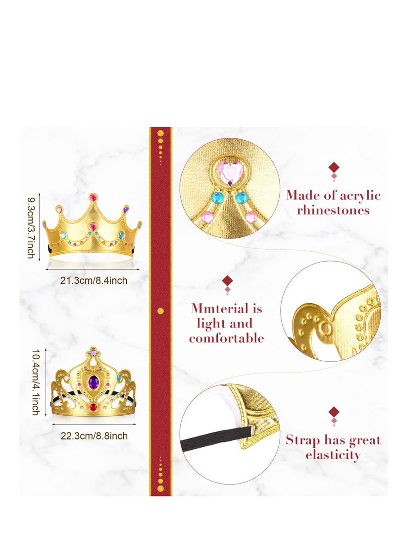 KASTWAVE - DIY Crown Set, 44 Pcs Birthday Foam Crowns Set for Kids Princess Tiaras Crowns Diamond Sticker Making Kits Kids' Party Supplies - Image 1