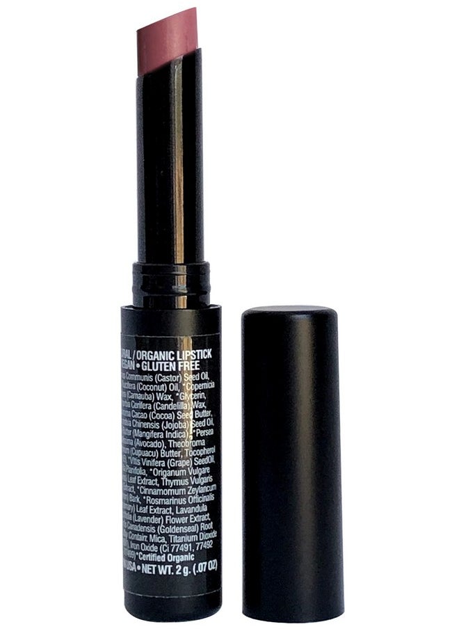 Mom's Secret Natural Lipstick Organic Vegan Gluten Free Cruelty Free Slim Package Made In The Usa 0.07 Oz. (Blushing Bride Matte)  - Image 1