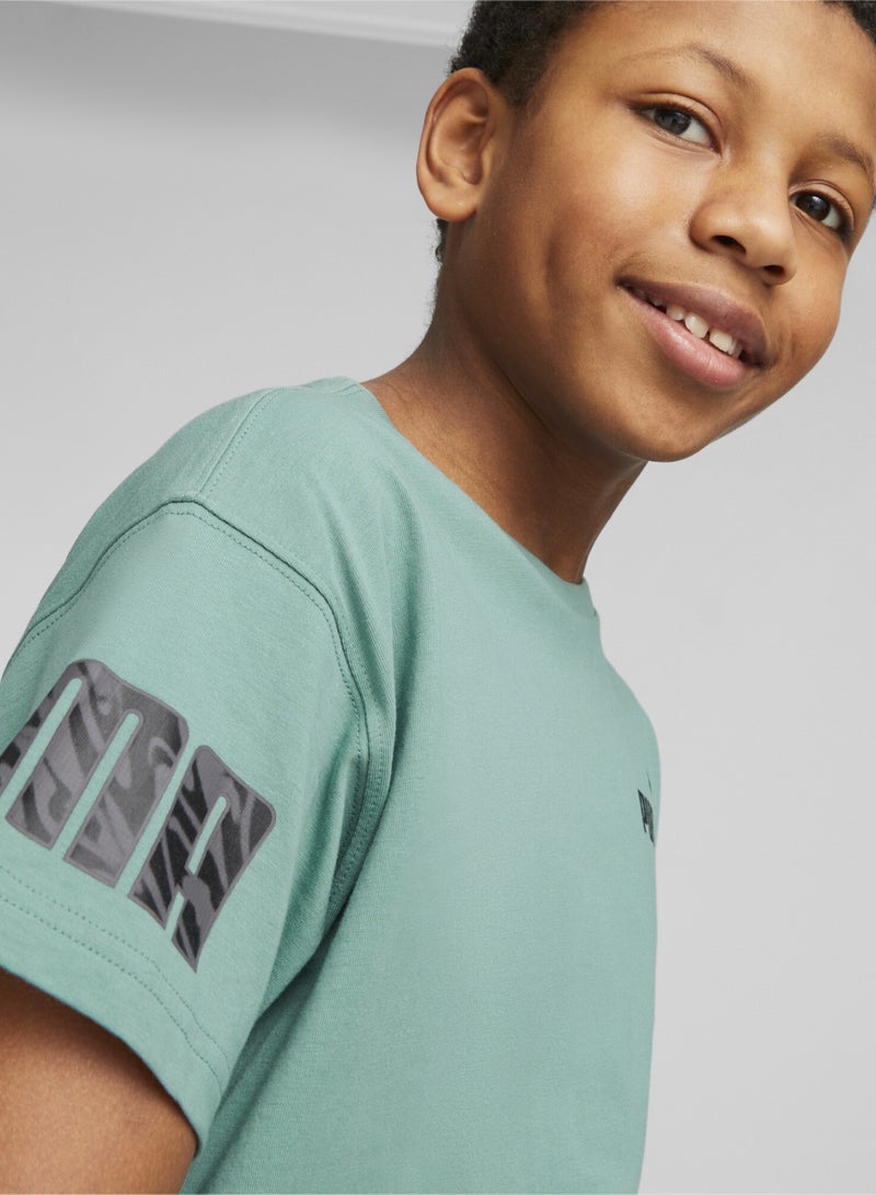 PUMA POWER SUMMER Kids Boys Short Sleeve T-Shirt  - Image 3