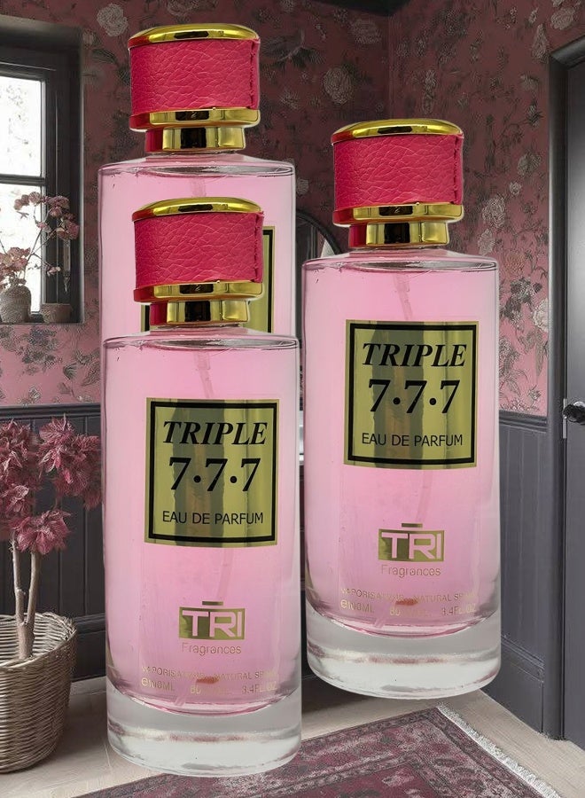 عطور TRI 3 قطع عطر تريبل 777 للنساء 100 مل - Image 1