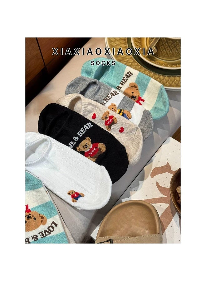 Women's Casual Cotton Ankle Socks Set – Soft and Comfortable Everyday Socks (5 Pairs + 1 Gift) – Modern Designs - Image 2
