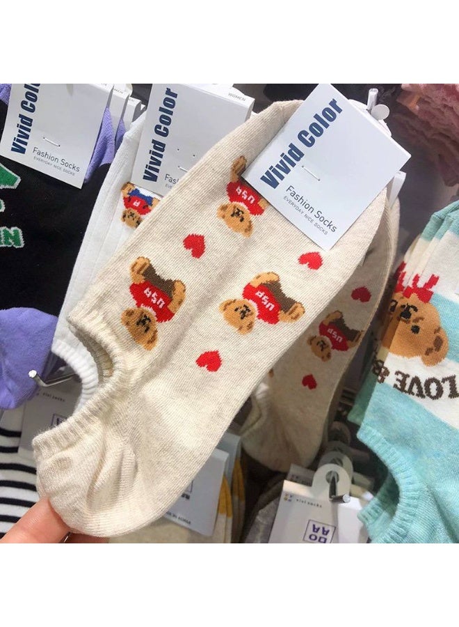 Women's Casual Cotton Ankle Socks Set – Soft and Comfortable Everyday Socks (5 Pairs + 1 Gift) – Modern Designs - Image 3