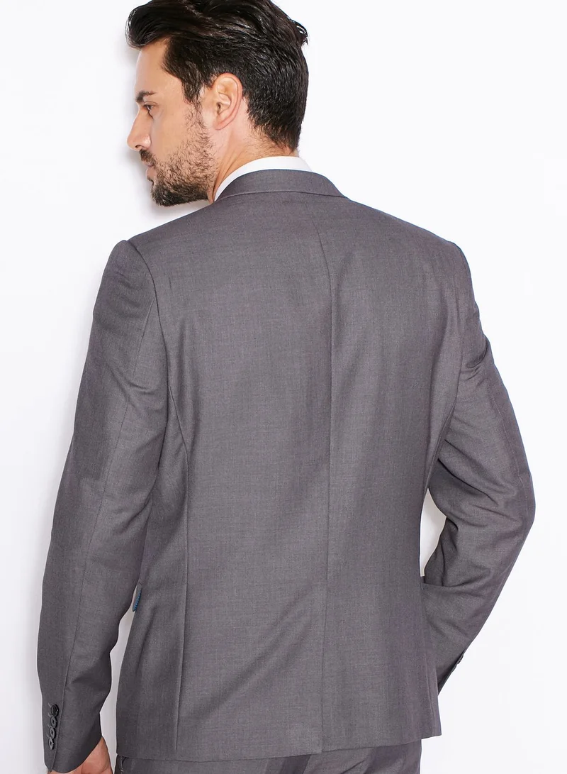 BURTON Essential Grey Skinny Fit Suit Jacket