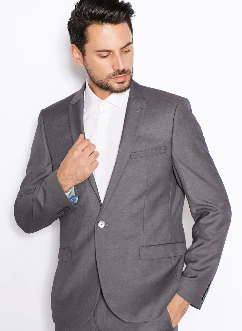 BURTON Essential Grey Skinny Fit Suit Jacket