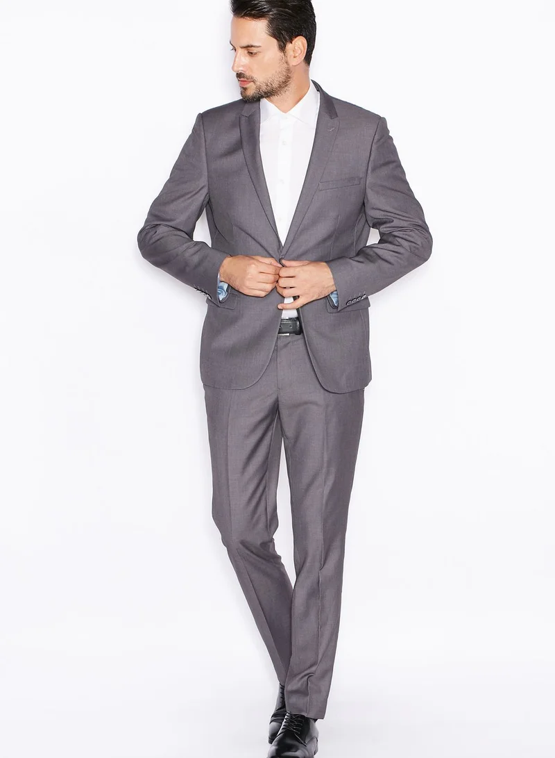 BURTON Essential Grey Skinny Fit Suit Jacket