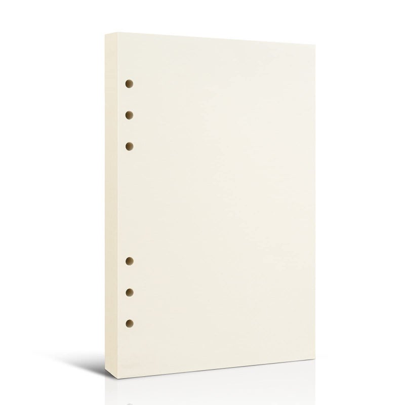 Tofun A5 Blank Refill Paper for 6-Ring Binders Planner Traveller Journal Notebook Dairy,Filler Paper Insert, 80 Sheets 160 Pages, Blank - Image 1