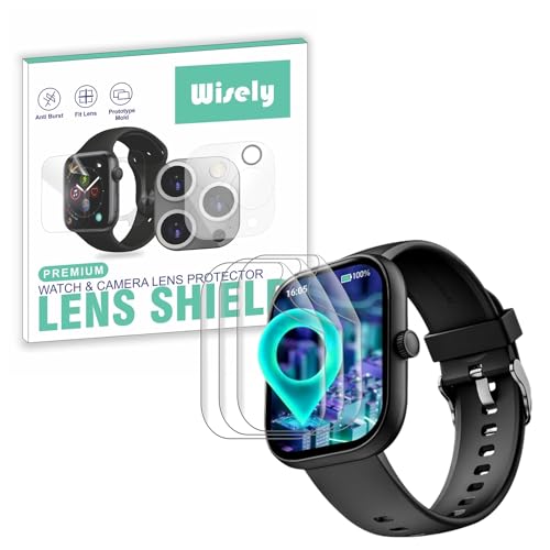 Wisely |3pcs| Screen Guard Protector For Boat Wave Sigma 3 Smartwatch |2.01"| Bubble Free, Easy installation kit, Clear HD, Full Cover - Image 1