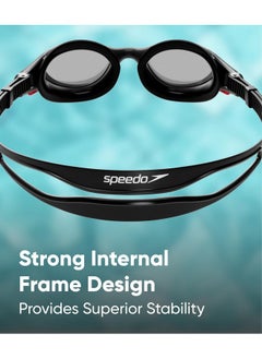 speedo Speedo Unisex Adult Biofuse 2.0 Smoke-Lens Swim Goggles - Black & Smoke  - Image 5