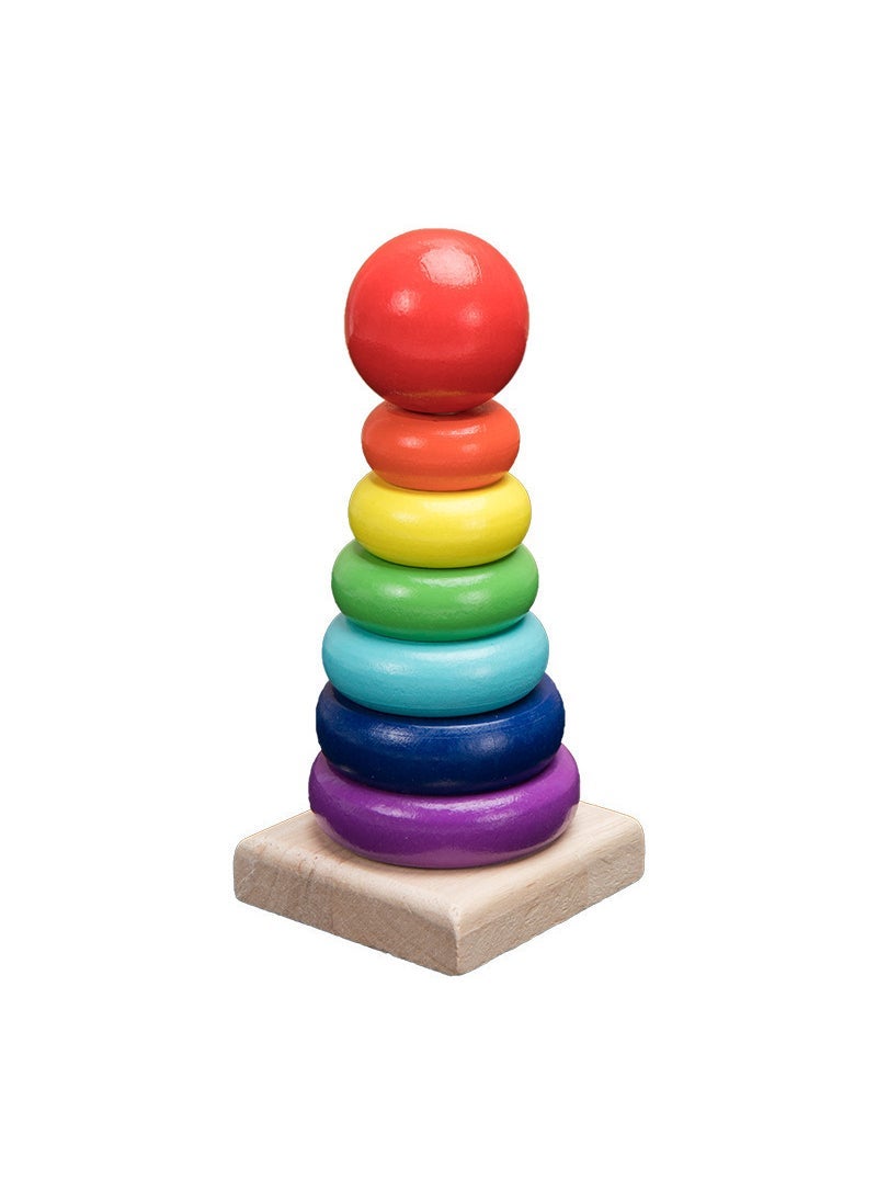 Kids Wooden Xylophone Twist Caterpillar Bead Maze Toys Rainbow column 0.15kg 