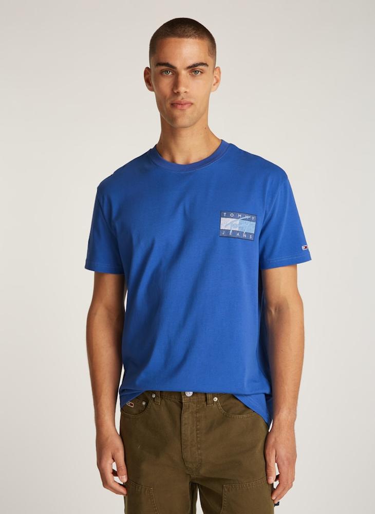 TOMMY JEANS Logo Print Short Sleeve Crew Neck T-Shirt  - Image 1