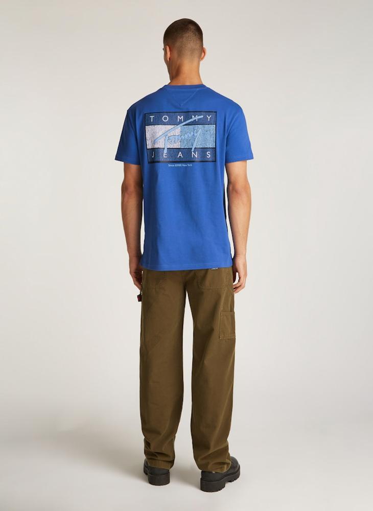 TOMMY JEANS Logo Print Short Sleeve Crew Neck T-Shirt  - Image 2