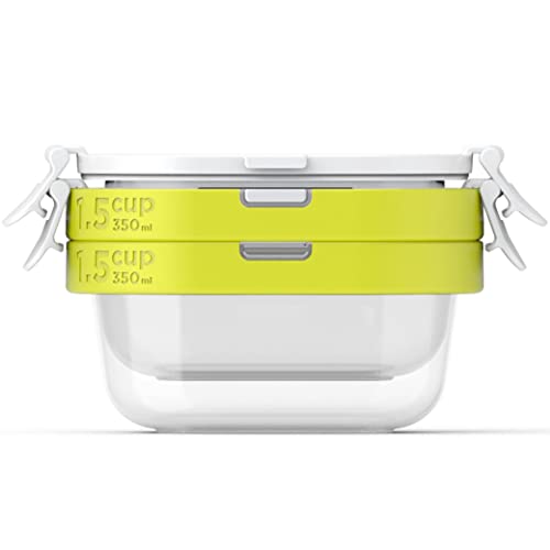 Zoku Stackable Food Storage Container Set For thinKitchen: with Lids for Lunch, Snacks, Soup and More, Airtight - Image 1