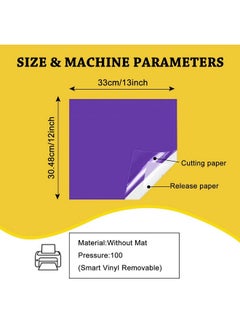 UCEC 52 Pack Removable Vinyl Sheets Compatible With Cricut Maker 3/Explore 3, 22 Colors, 13"X12" Self Adhesive Vinyls Sheets For Diy Projects Scrapbooking Cup Decoration  - Image 2