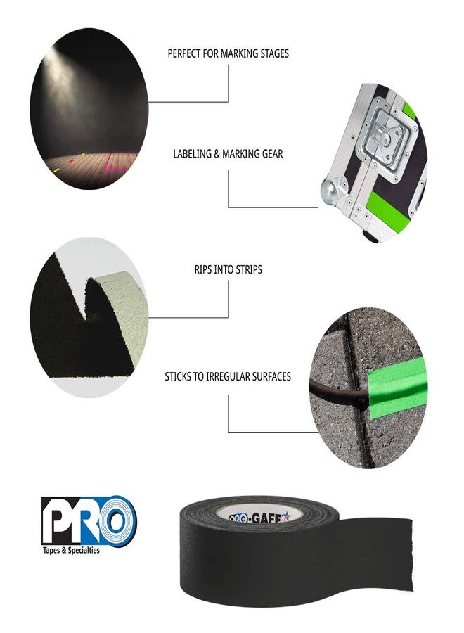 برو شريط لاصق احترافي من Pro Tapes، مقاس 1 بوصة × 6 ياردات، أصفر فسفوري، 306GB16MFLYEL1 - Image 2