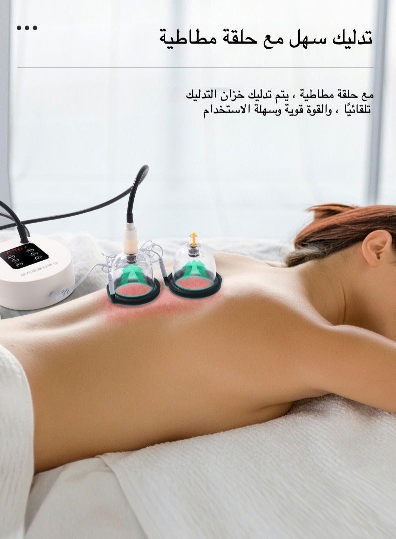 General Electric Cupping Set with 12 Cups & Auto Pressure Release - Smart Hijama Therapy for Home Use, Muscle Pain Relief & Detox | Wireless & Adjustable Suction  - Image 1