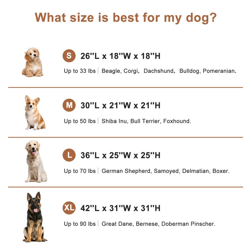 Garnpet 36 Inch Collapsible Soft Dog Crate for Large Dogs, 4-Door Foldable Travel Dog Kennel with Durable Mesh Windows for Indoor & Outdoor Portable Pet Crate, Soft Side Dog Crate, Beige - Image 5