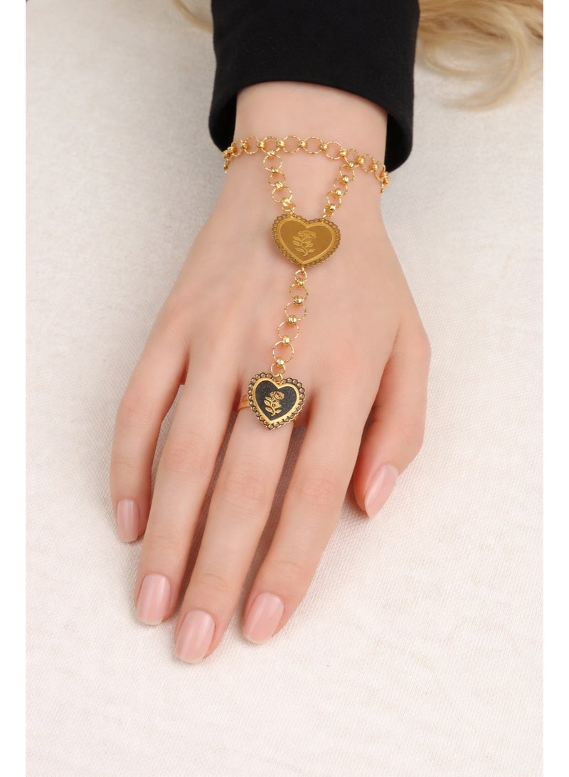 Hand Bracelet - Heart Bar Women's - Image 1