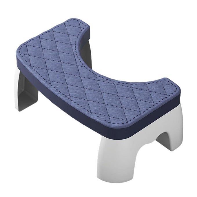 COMFORTPLUS PLASTIC TOILET STEP STOOL WITH SEAT CUSHION FOOT REST SQUATTING TOILET WIDE FOOTSTOOL BATHROOM BEDPAN STEP TOILET FOR TRAVEL BATHROOM