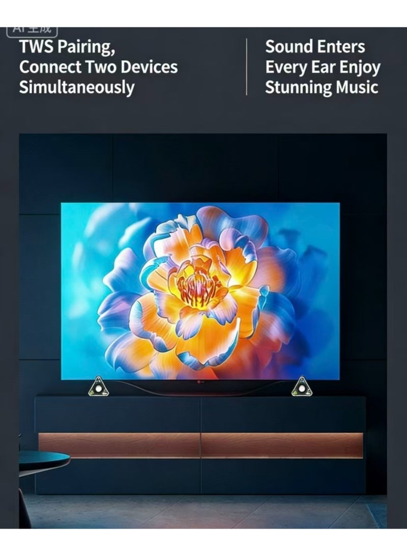 V2 audio 2026 new wireless Bluetooth subwoofer mecha portable mini home desktop cannon audio - Image 3