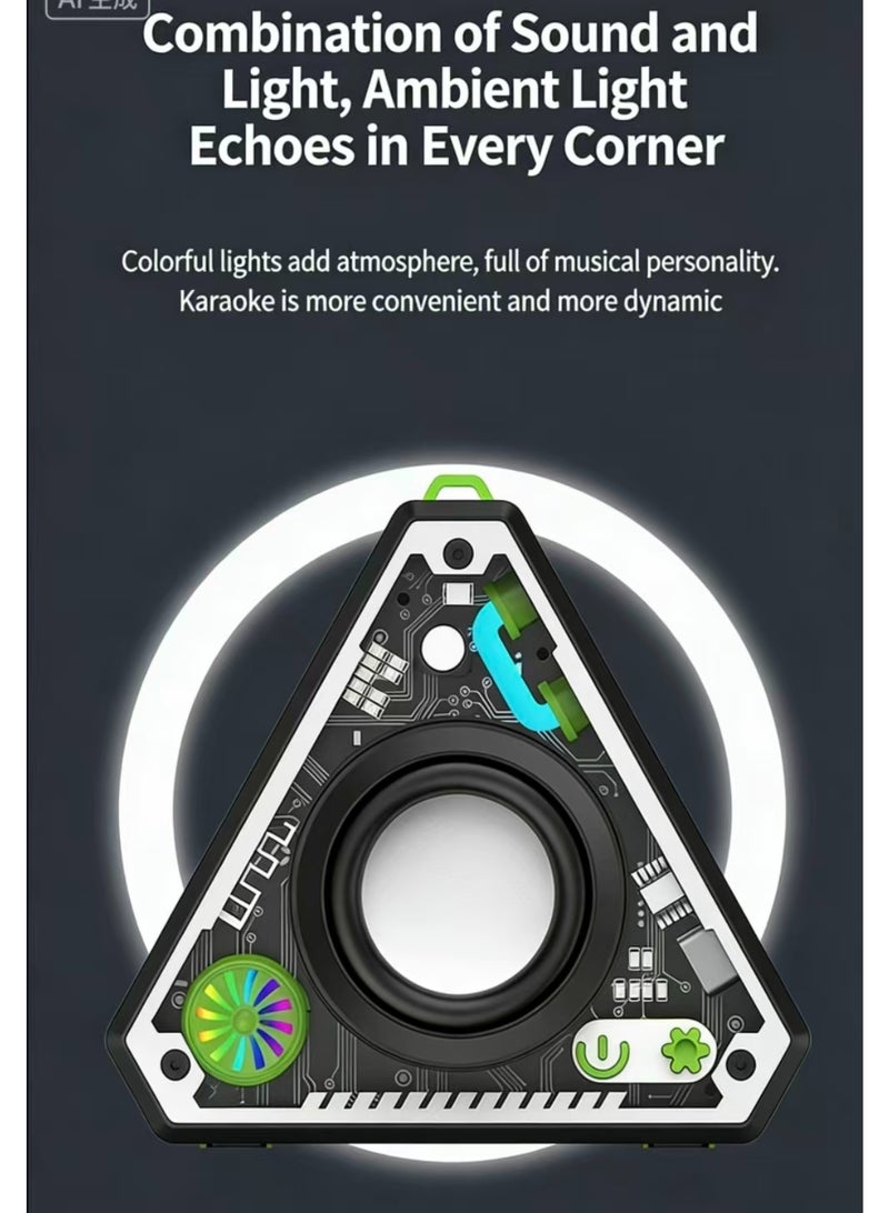 V2 audio 2026 new wireless Bluetooth subwoofer mecha portable mini home desktop cannon audio - Image 4