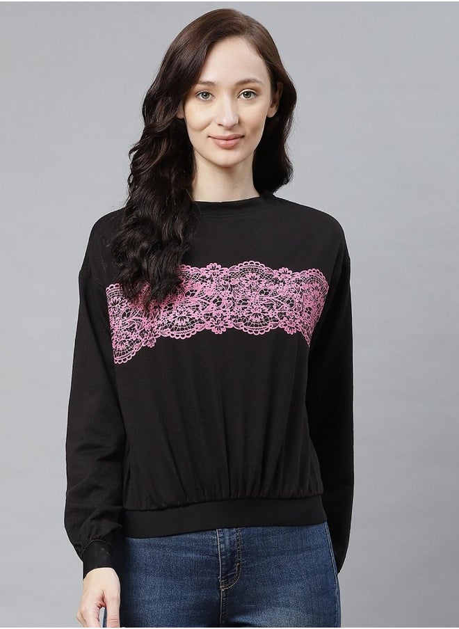 Hubberholme Black Sweatshirt For Women  - Image 1