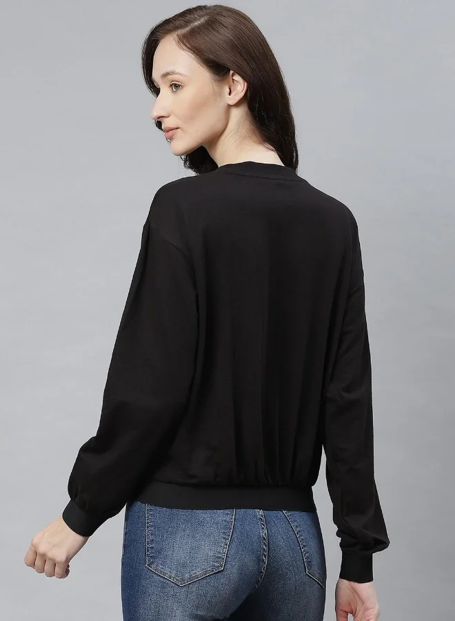 Hubberholme Black Sweatshirt For Women