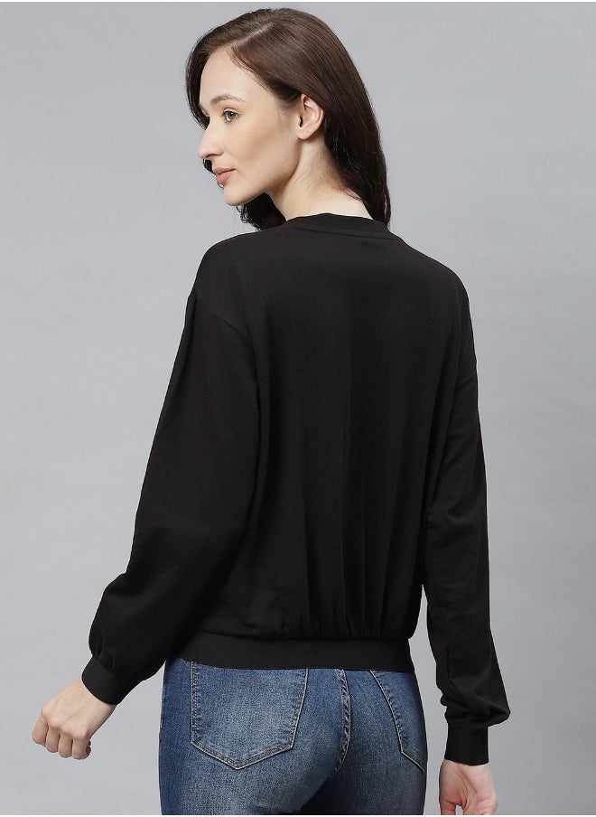 Hubberholme Black Sweatshirt For Women  - Image 4
