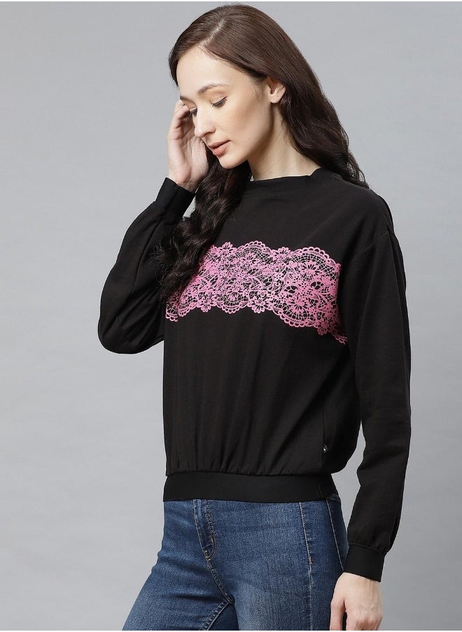 Hubberholme Black Sweatshirt For Women  - Image 3