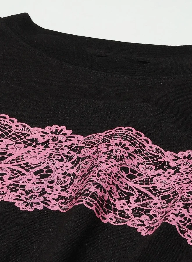 Hubberholme Black Sweatshirt For Women