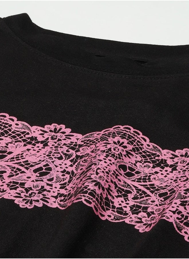Hubberholme Black Sweatshirt For Women  - Image 5