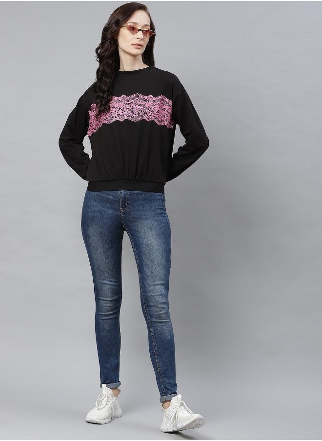 Hubberholme Black Sweatshirt For Women  - Image 2