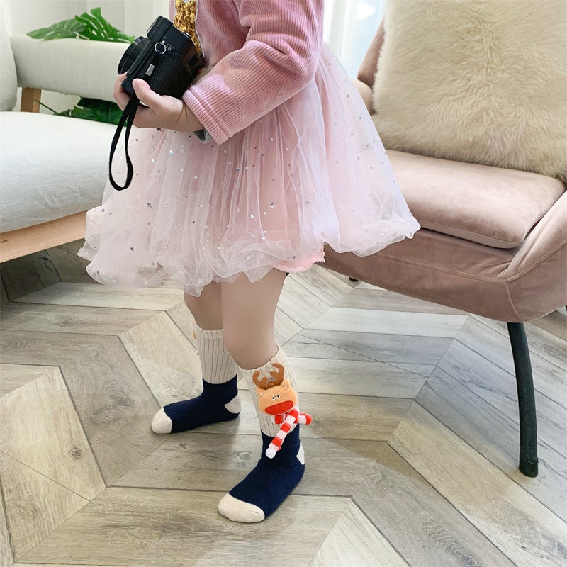 Children'S Socks Cartoon Doll Children'S Thick Cotton Socks Baby Cotton Socks Festive Holiday Three-Dimensional Christmas Socks - Image 5