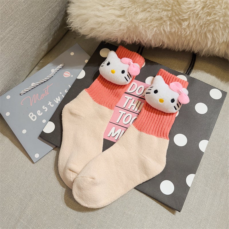 Children'S Socks Cartoon Doll Children'S Thick Cotton Socks Baby Cotton Socks Festive Holiday Three-Dimensional Christmas Socks - Image 1
