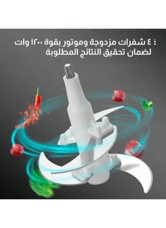 جروب تايجر كبه ومفرمه تفرم وتطحن لحمه خضروات وتواابل استانلس استيل 1000 وات 4 سلاح دورق الكبة من الفولاذ المقاوم للصدأ بسعة 3 لتر مزودة ب 3 سرعات من جروب تايجر فضي  - Image 2