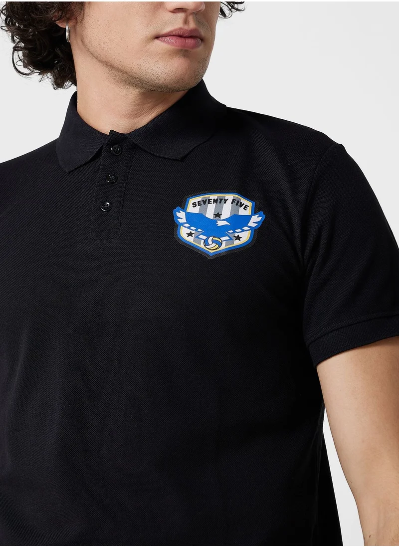 Seventy Five Varsity Polo Back Print