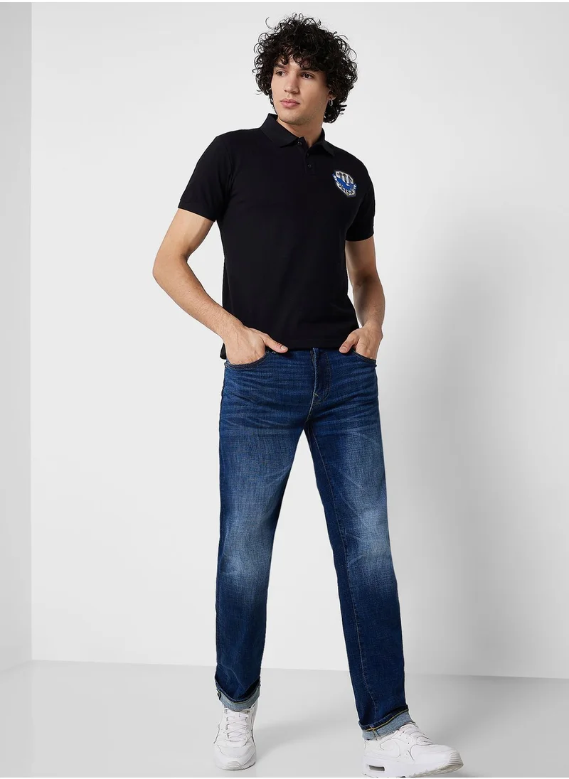 Seventy Five Varsity Polo Back Print