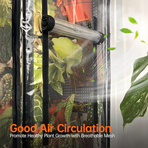 Bstrip Indoor Greenhouse Cabinet with Pegboard, Indoor Greenhouse with 4 Pack 96W Full Spectrum Grow Light for Indoor Plant, Foliage Plants, 29.5"x13.8"x59" - Image 5