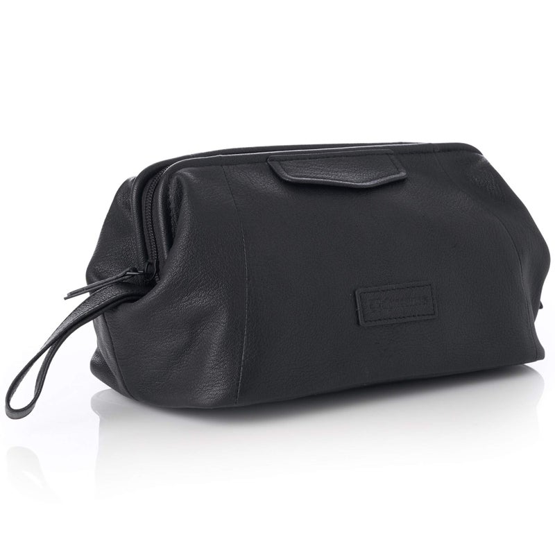 Alpine Swiss Lauter Toiletry Bag Genuine Leather Shaving Kit Dopp Kit Travel Case - Image 2