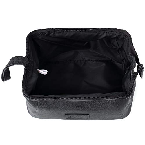 Alpine Swiss Lauter Toiletry Bag Genuine Leather Shaving Kit Dopp Kit Travel Case - Image 3